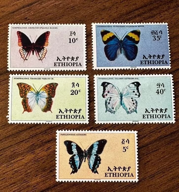 Ethiopië 1967 Vlinders ongebruikt Set, Ophalen of Verzenden, Overige landen