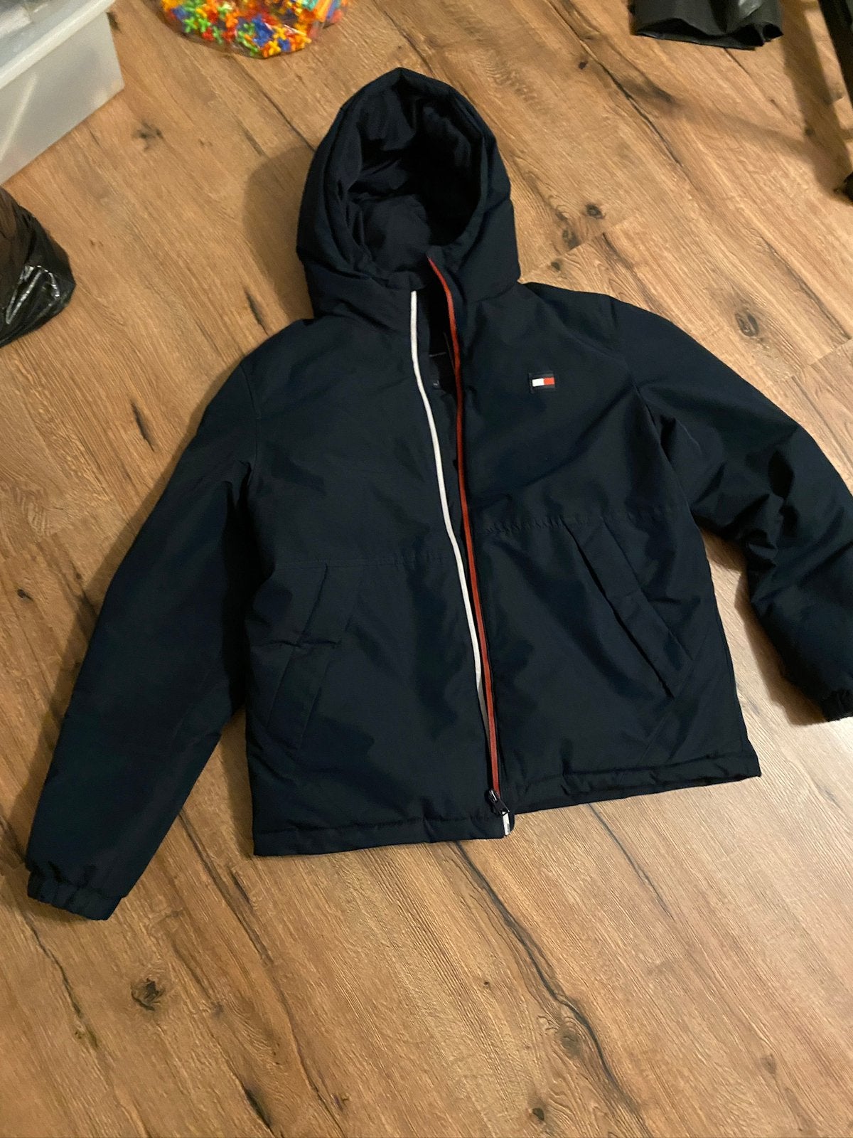TEAB Tommy hilfiger jas (winter) maat 176, Ophalen of Verzenden, Gebruikt, Jongen, Jas