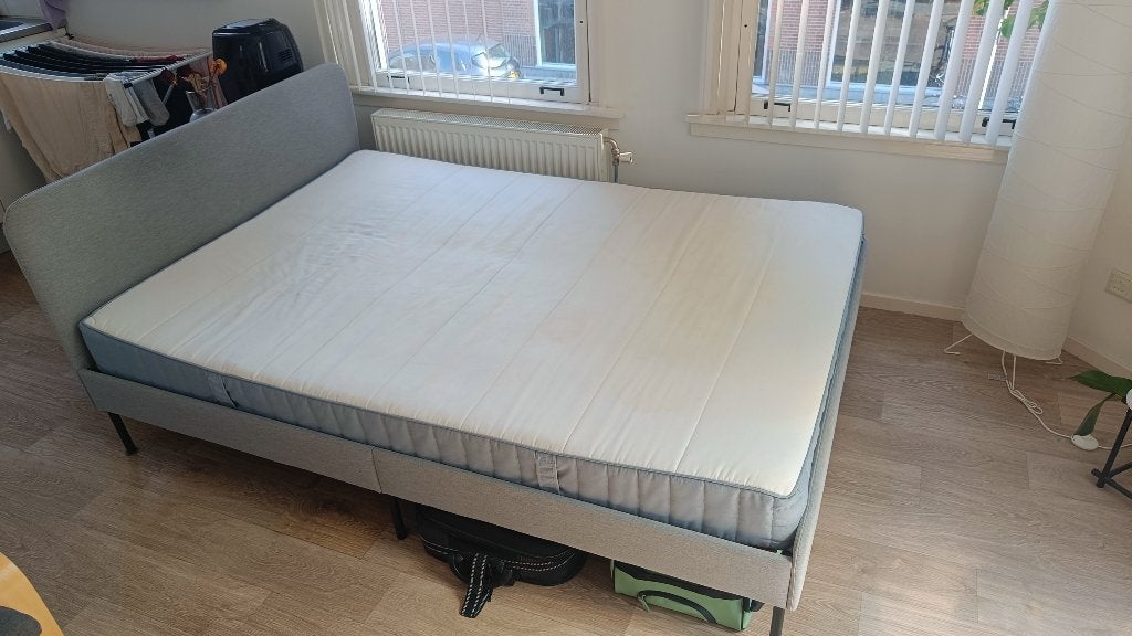 IKEA bed and mattress - For sale separately or together, Ophalen, Tweepersoons, 140 cm, Zo goed als nieuw