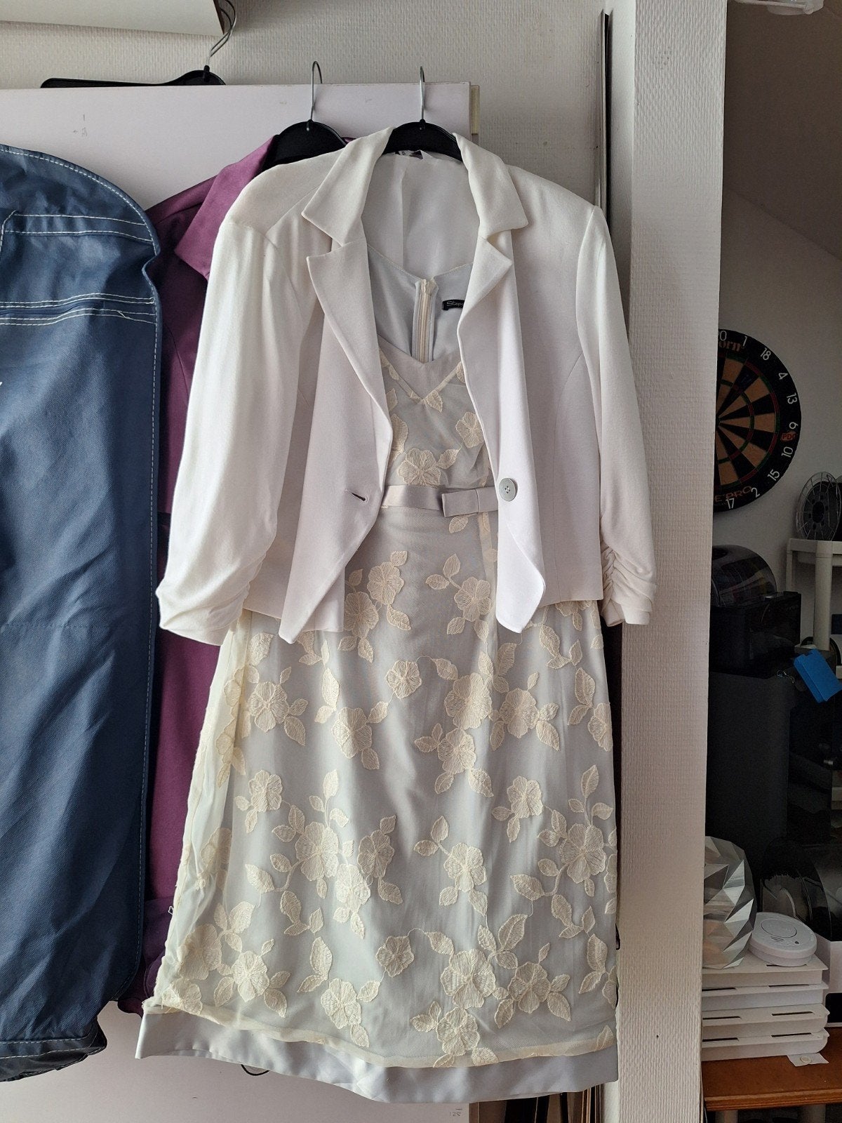 2x gala feest jurkje mt 42, Kleding | Dames, Ophalen of Verzenden, Zo goed als nieuw, Paars