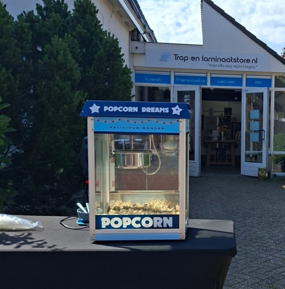 Popcornmachine te huur inclusief mais, Ophalen of Verzenden, Zo goed als nieuw, Verjaardag
