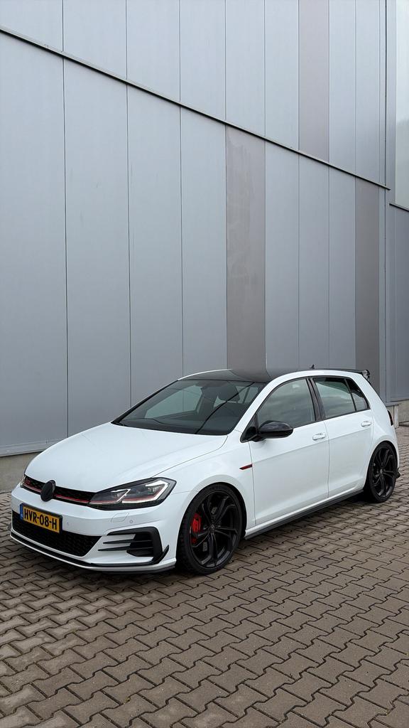 Volkswagen Golf 2.0 TSI GTI Performance PANO | LED 2020, Auto's, Zwart, Leder en Stof, Wit, Dealer onderhouden