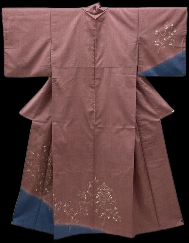 echte japanse kimono zijde, Maat 38/40 (M), Overige typen, Bruin, Ophalen of Verzenden
