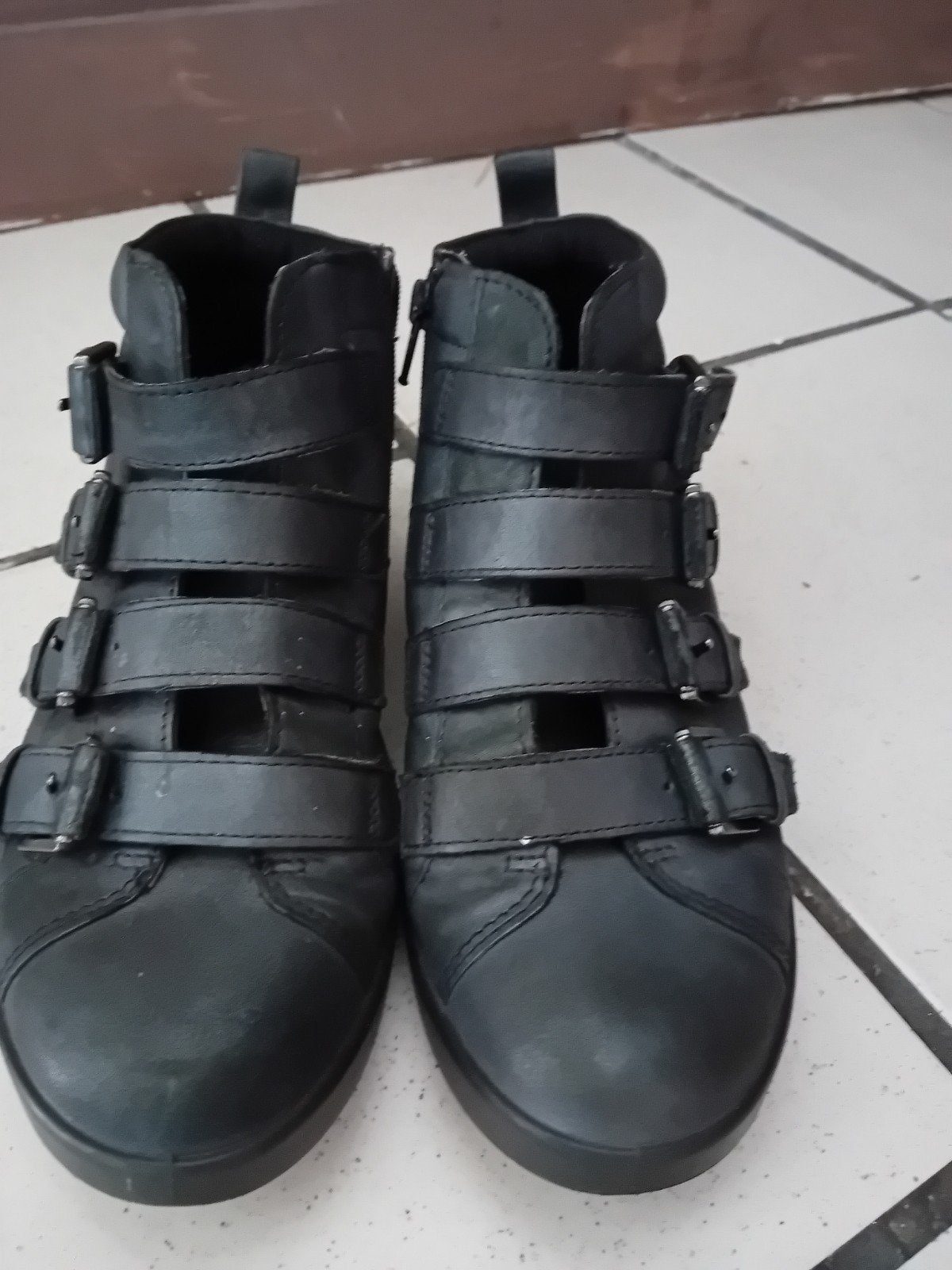 schoenen, Ophalen, Ecco, Zwart, Sneakers of Gympen