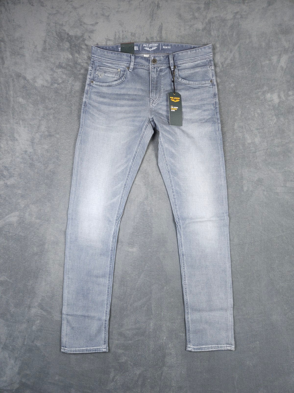 Pme Legend Broek Tailwheel W36 L36 Slim Grijs Jeans Pall Mal, W36 - W38 (confectie 52/54), Blauw, ., Ophalen of Verzenden
