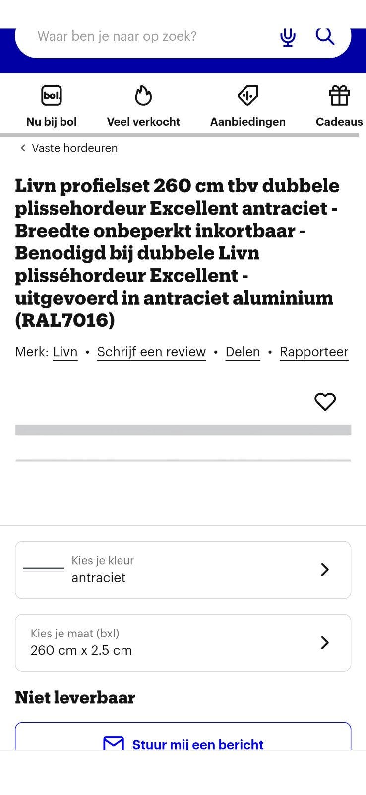 Profielset bovenbalk voor dubbele Livn hordeur, Ophalen, 120 cm of meer, Hordeur, Minder dan 200 cm