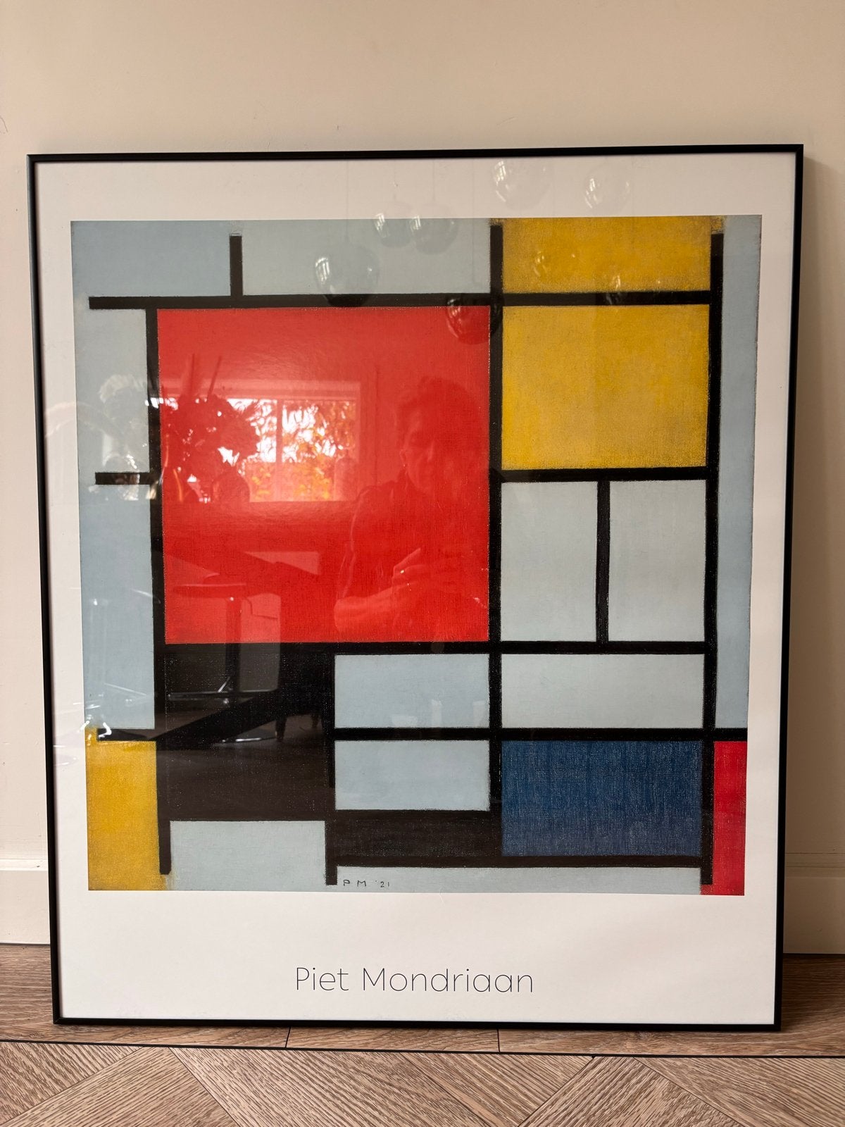Piet Mondriaan reproductie in lijst, Huis en Inrichting, Ophalen, Oorspronkelijke maker, 75 – 100, 50 tot 75 cm