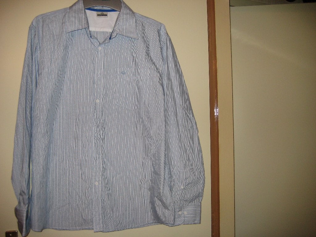 Gestreepd hemd, XXL 45/46, Southern Menswear (182), Ophalen of Verzenden, Zo goed als nieuw, Blauw, Overhemd