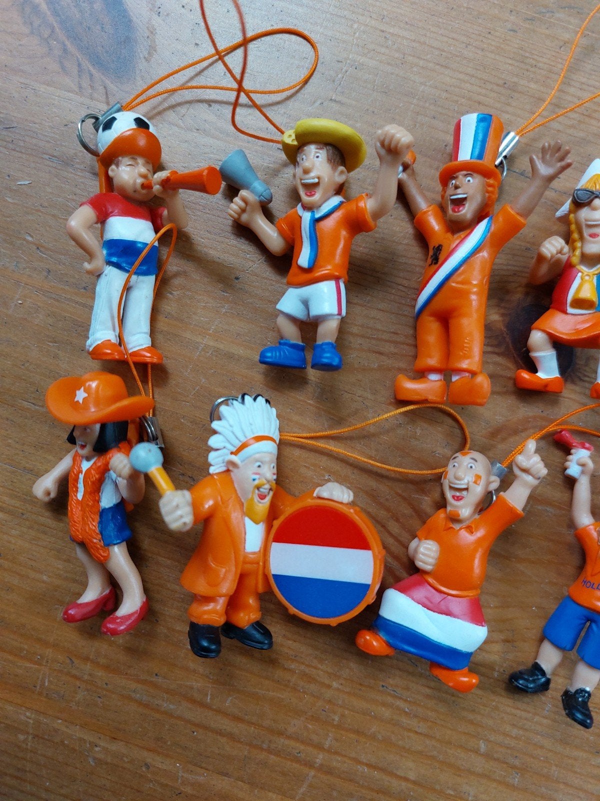 Het oranje legioen sleutelhangers poppetjes WK voetbal, Verzamelen, Sleutelhangers, Ophalen of Verzenden