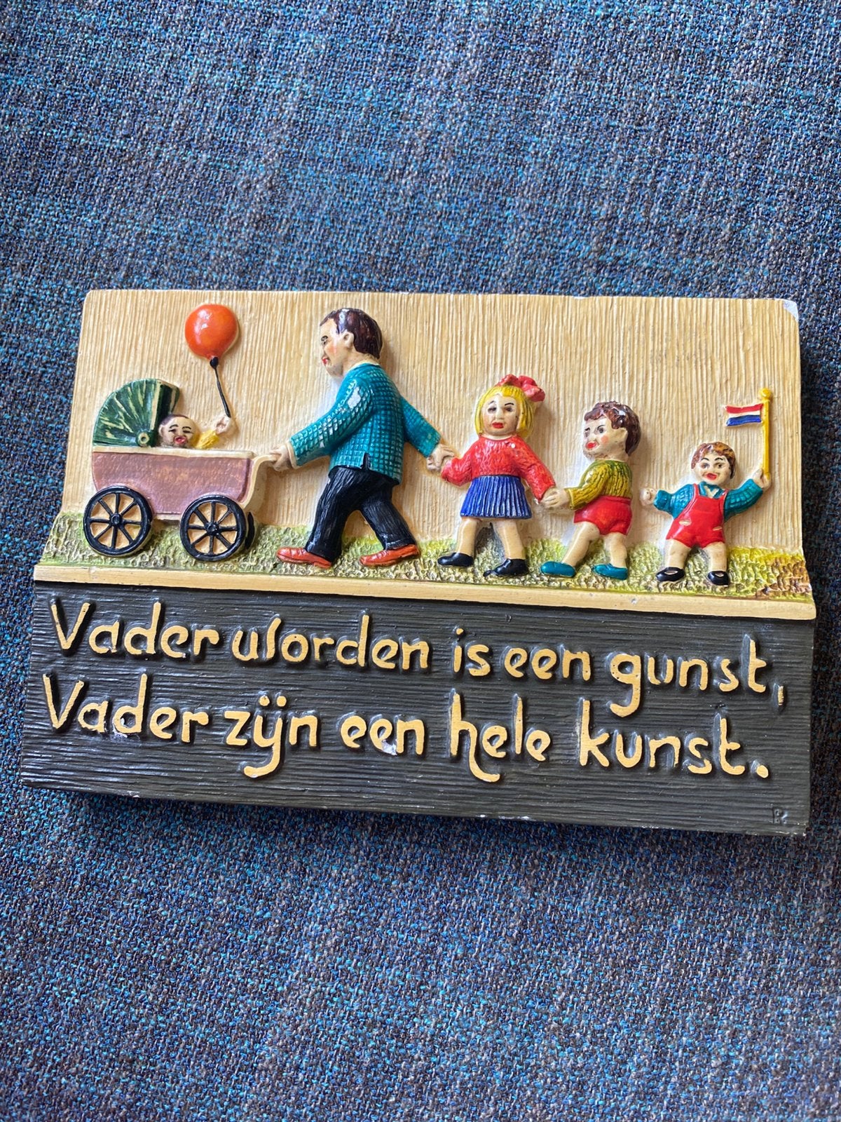 Tegel spreuk vader worden is een gunst vader zijn een kust, Ophalen of Verzenden, Gebruikt