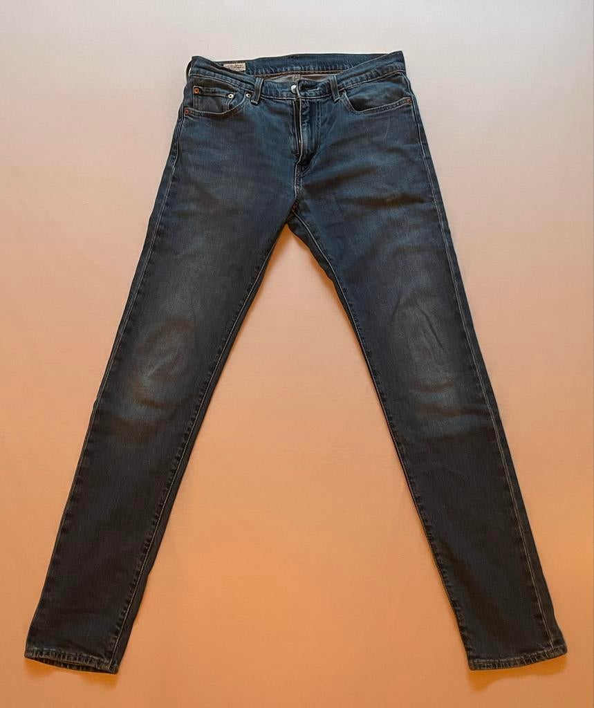 Levi's 512 Slim Taper Jeans - Donkerblauw, Ophalen of Verzenden, Zo goed als nieuw, Blauw, W32 (confectie 46) of kleiner