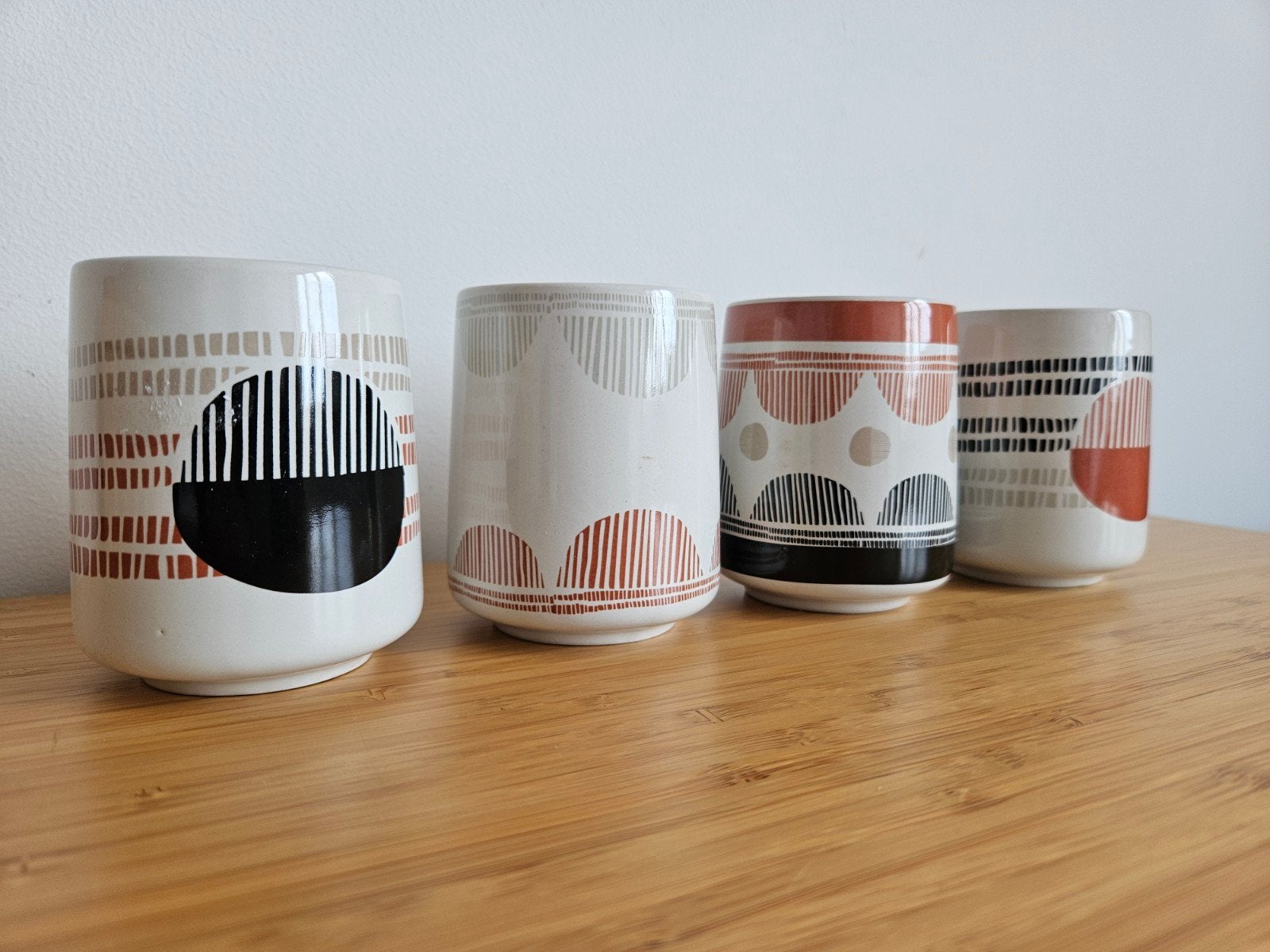 Set van 4 koffiekopjes Maison du Monde, Huis en Inrichting, Keuken | Servies, Overige merken, Keramiek, Ophalen of Verzenden, Zo goed als nieuw