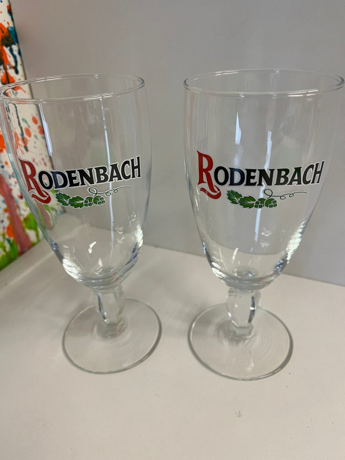 Rodenbach bierglazen set van 6 glazen, Verzamelen, Ophalen of Verzenden, Nieuw, Glas of Glazen, Overige merken