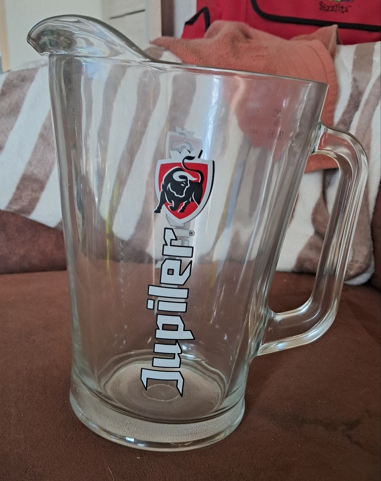 Jupiler schenkkan 1.5 liter - zware glazen kan, Ophalen of Verzenden