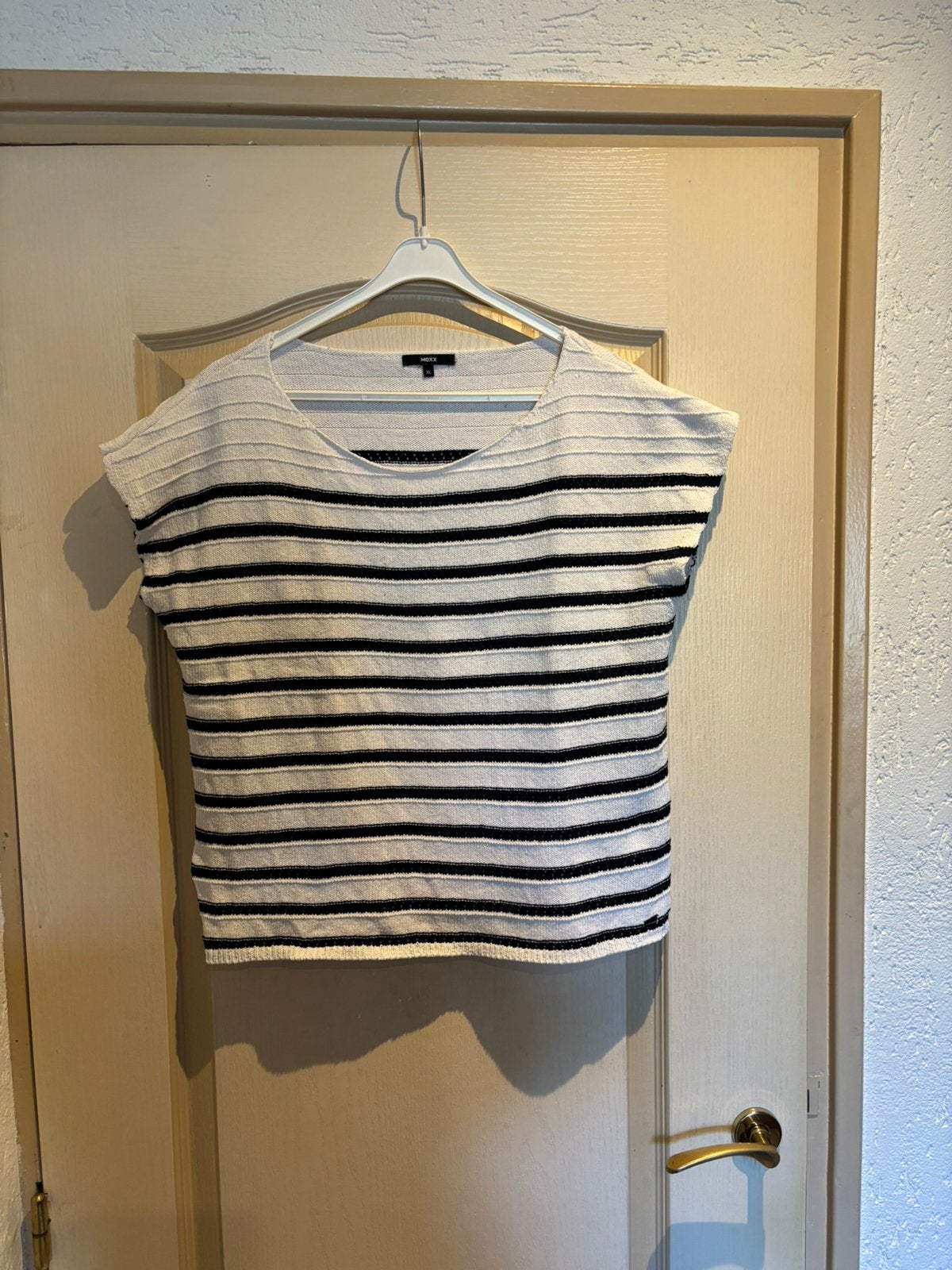 Wit met blauw strepen truitje in maat XL van Mexx, Ophalen of Verzenden, Zo goed als nieuw, Maat 46/48 (XL) of groter, Wit