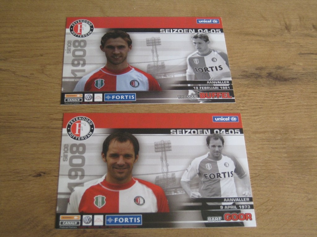 spelerskaarten feyenoord rotterdam seizoen 2004-2005, Ophalen of Verzenden, Zo goed als nieuw, Feyenoord, Spelerskaart