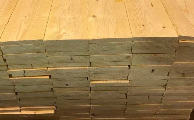 Vuren plank ruw 480x17,5x2,2cm, Ophalen, Minder dan 25 mm, Nieuw, Plank