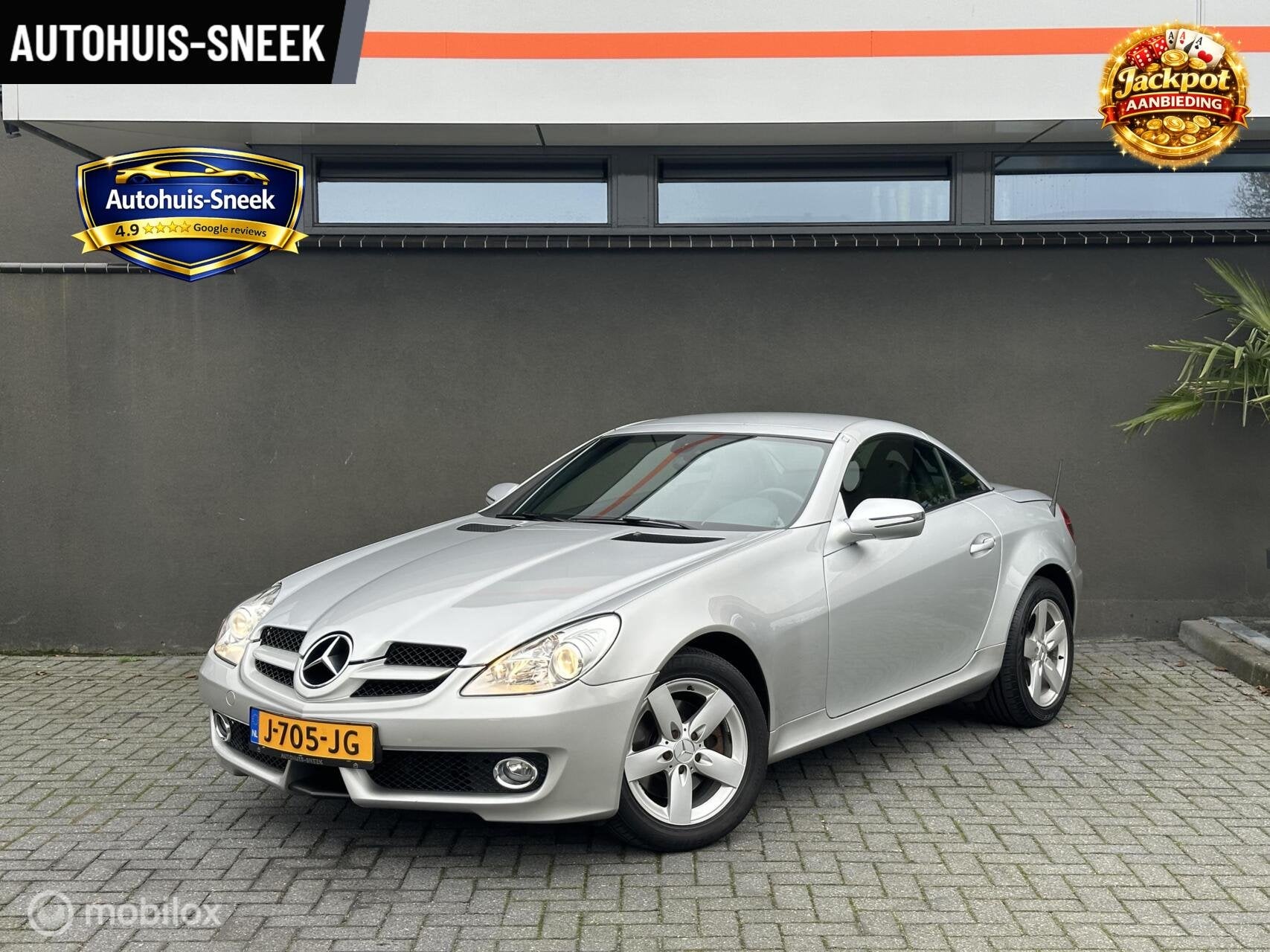 Mercedes SLK-klasse 200 K. Prestige Plus | Leer | Stoelverw., 13 km/l, Achterwielaandrijving, Gebruikt, 4 cilinders