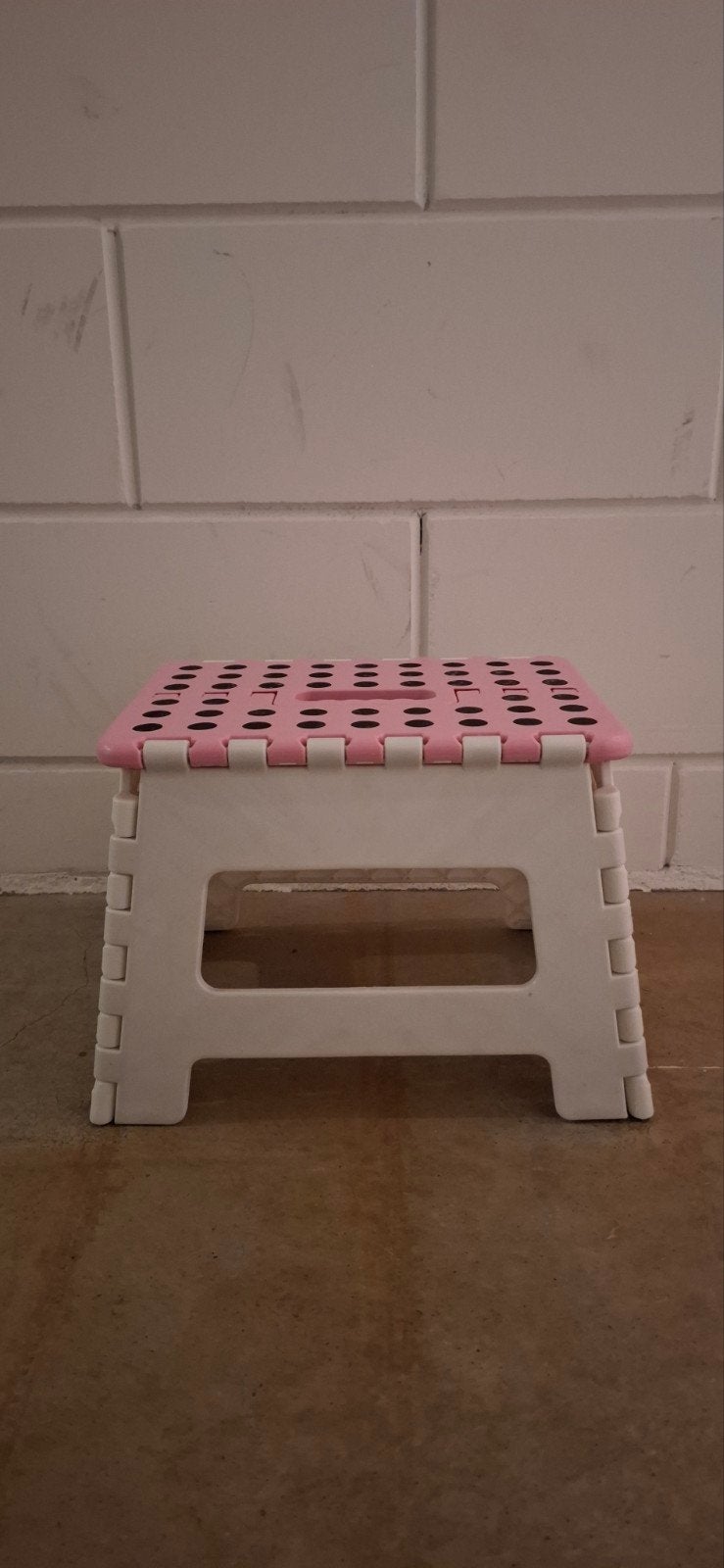 Roze opvouwbaar krukje, Huis en Inrichting, Ophalen, Gebruikt, Kunststof