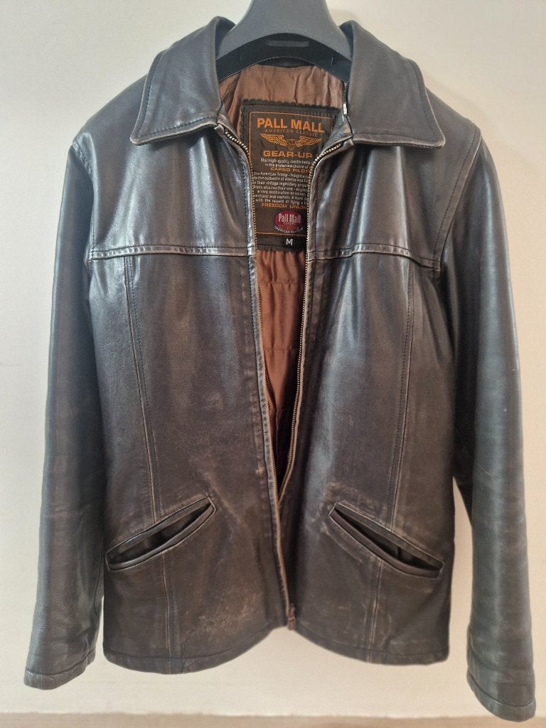 Leren jas, Maat 38/40 (M), Bruin, Verzenden, Pall Mall