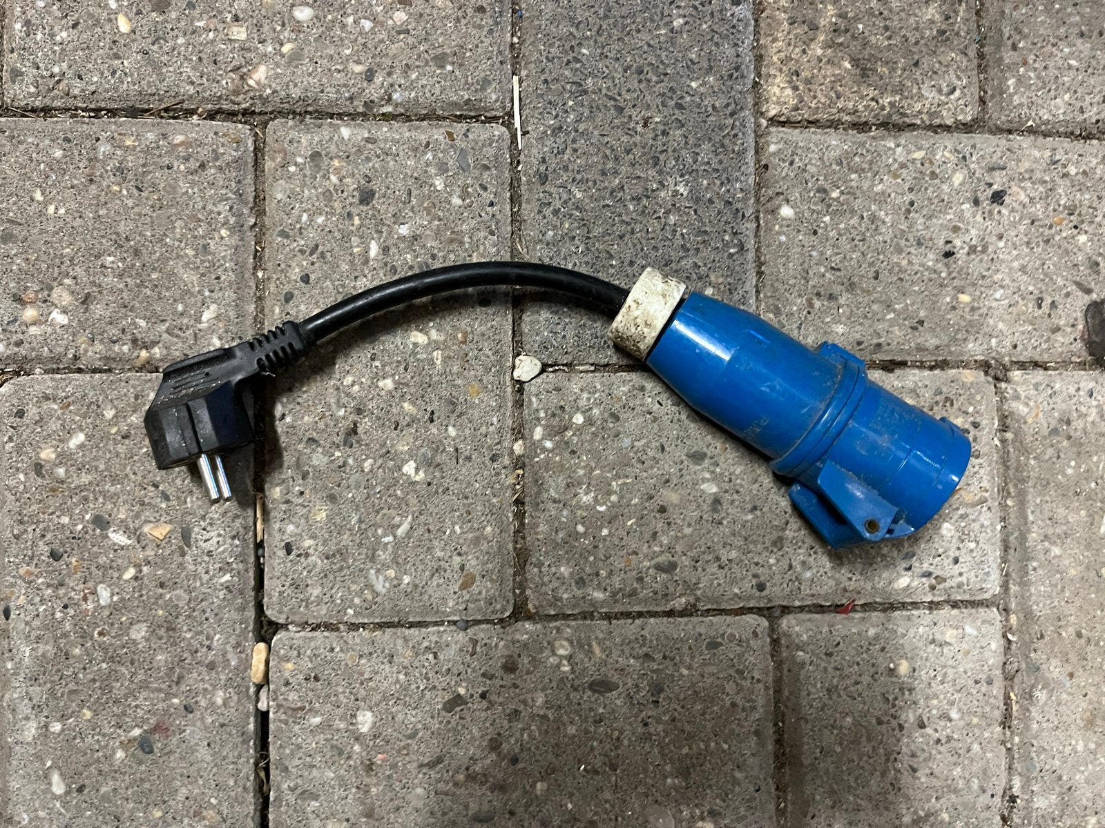 Caravan stekker - CEE naar Schuko adapterkabel, Ophalen of Verzenden, Gebruikt