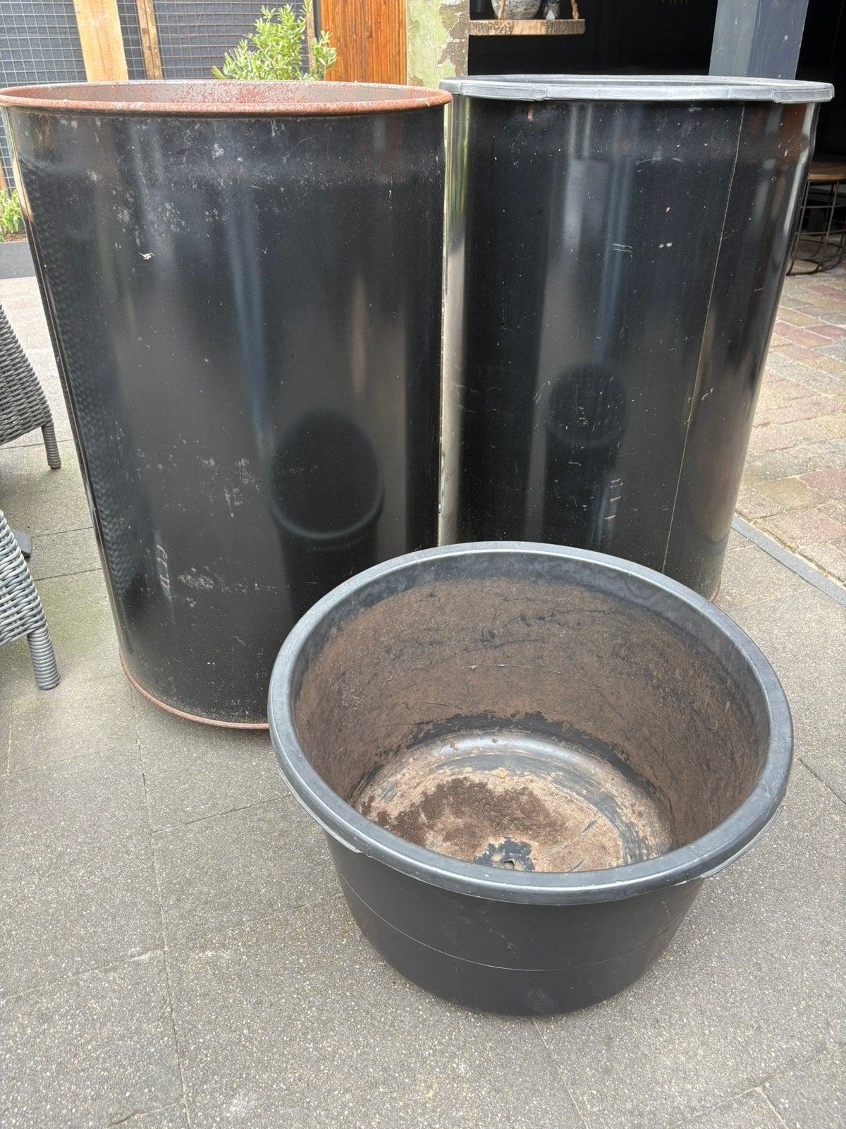 Plantenbakken metaal, Ophalen, Minder dan 30 cm, Rond, Zo goed als nieuw