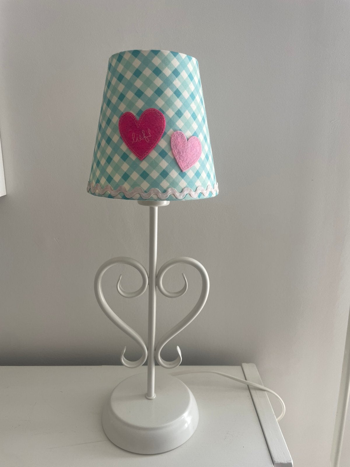 Lampje kinderkamer Lief blauw roze wit (nachtkastje), Ophalen, Lief! Lifestyle, Zo goed als nieuw, Meerkleurig