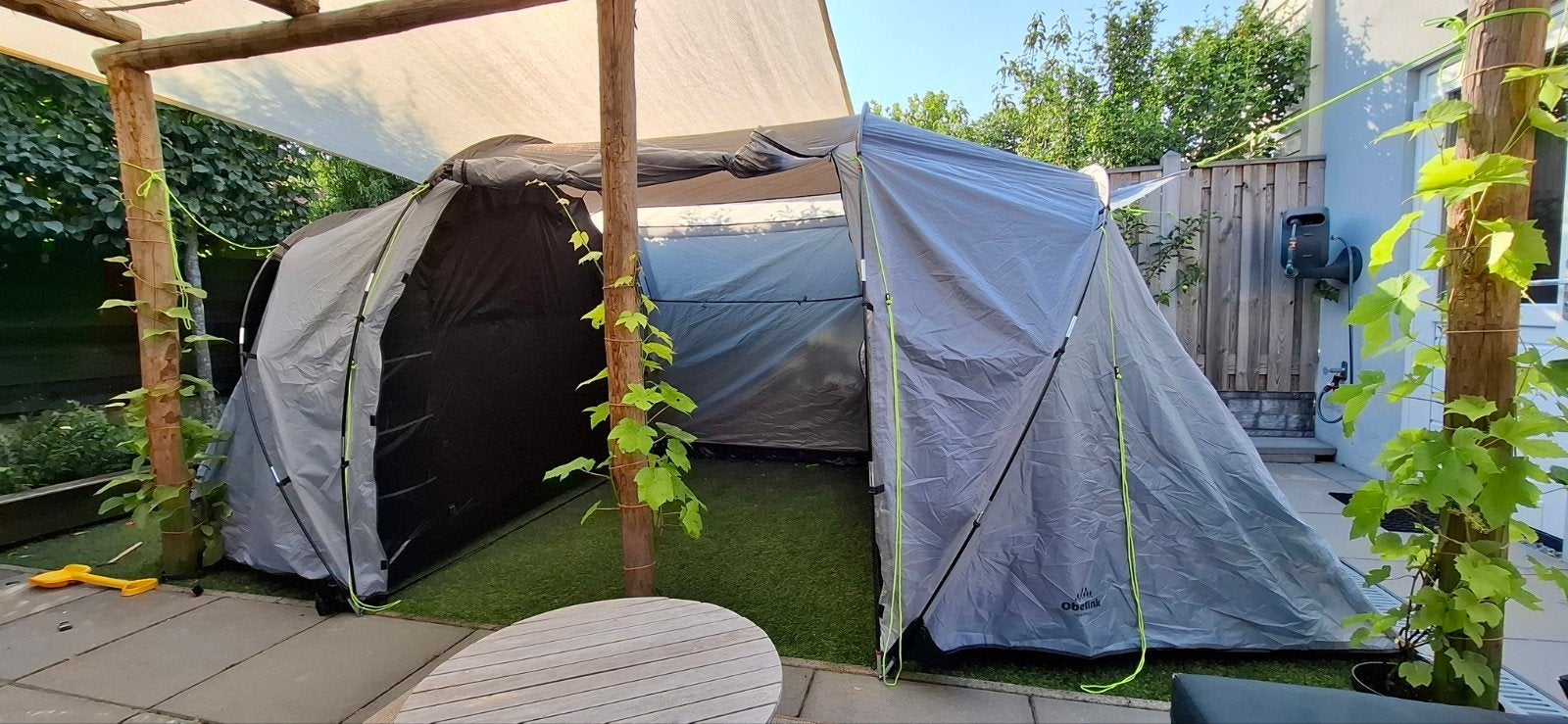 Obelink Twin space 4 tent vis-a-vis tent koepeltent, Caravans en Kamperen, Tenten, Ophalen, Zo goed als nieuw, Tot en met 4