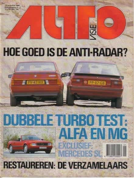Autovisie 17 1986 : Alfa Romeo 75 1.8 Turbo - MG Montego, Ophalen of Verzenden, Gelezen, Algemeen