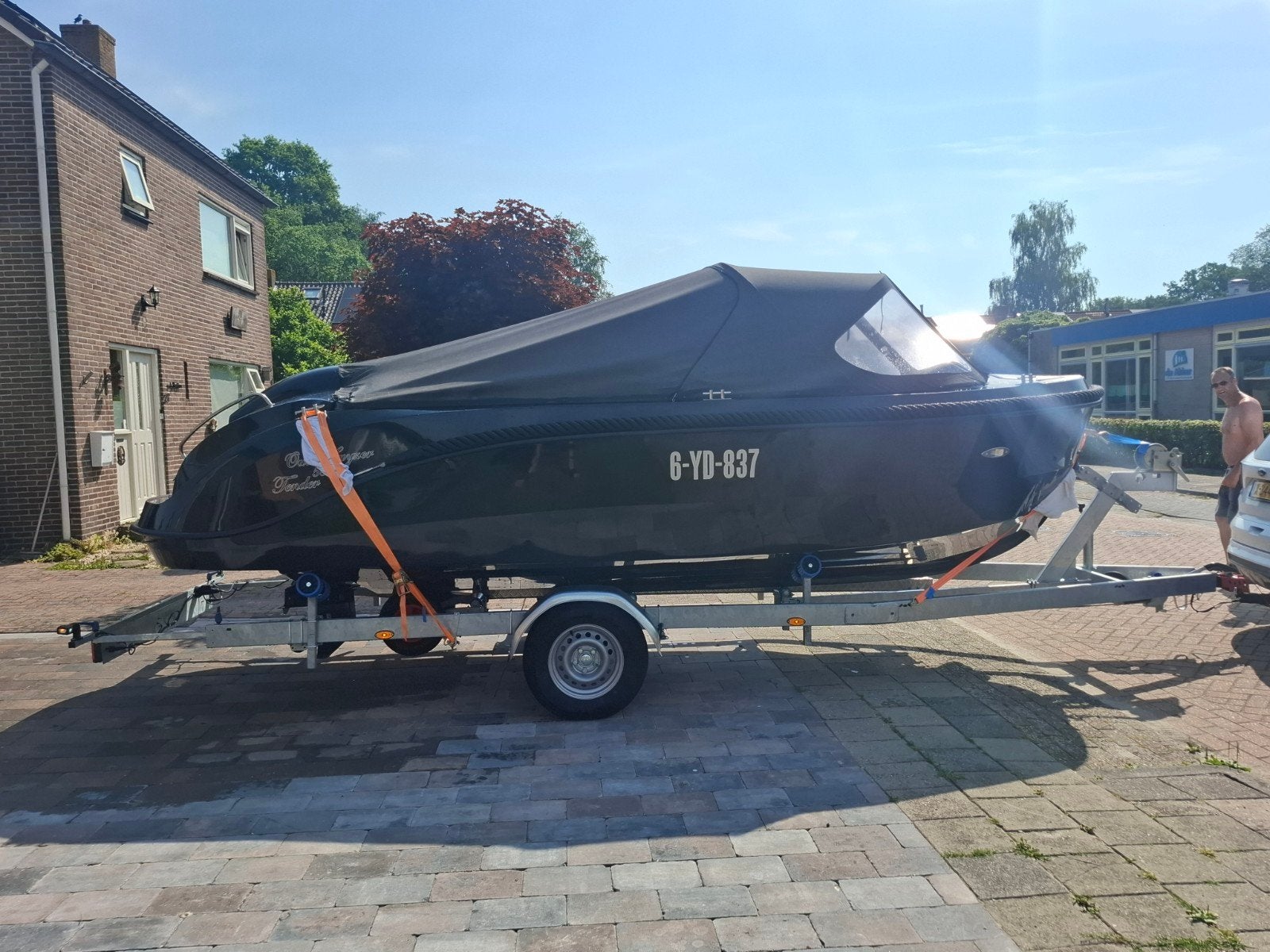 Oud Huijzer 580 Tender met nieuwe trailer, Ophalen, 60 pk, Tender, Kabelaring