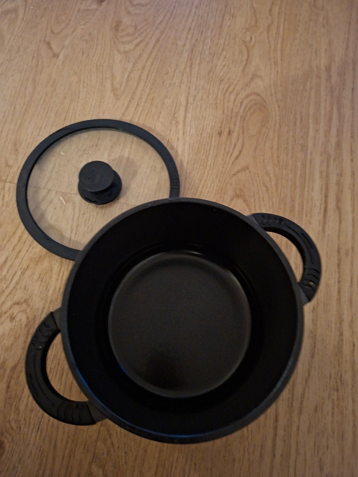 Gietijzeren Braadpan met Glazen Deksel - Gebruikt, Ophalen, Gebruikt, Met deksel, Braadpan