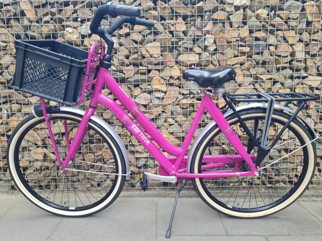 Nette 28" Cortina Crush meisjes/damesfiets 3 versn. (53 cm), Terugtraprem, Gebruikt, Versnellingen, 50 tot 53 cm
