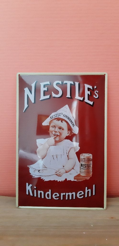 Reclamebord Nestle's kindermelk, Verzamelen, Merken en Reclamevoorwerpen, Ophalen of Verzenden, Nieuw, Reclamebord