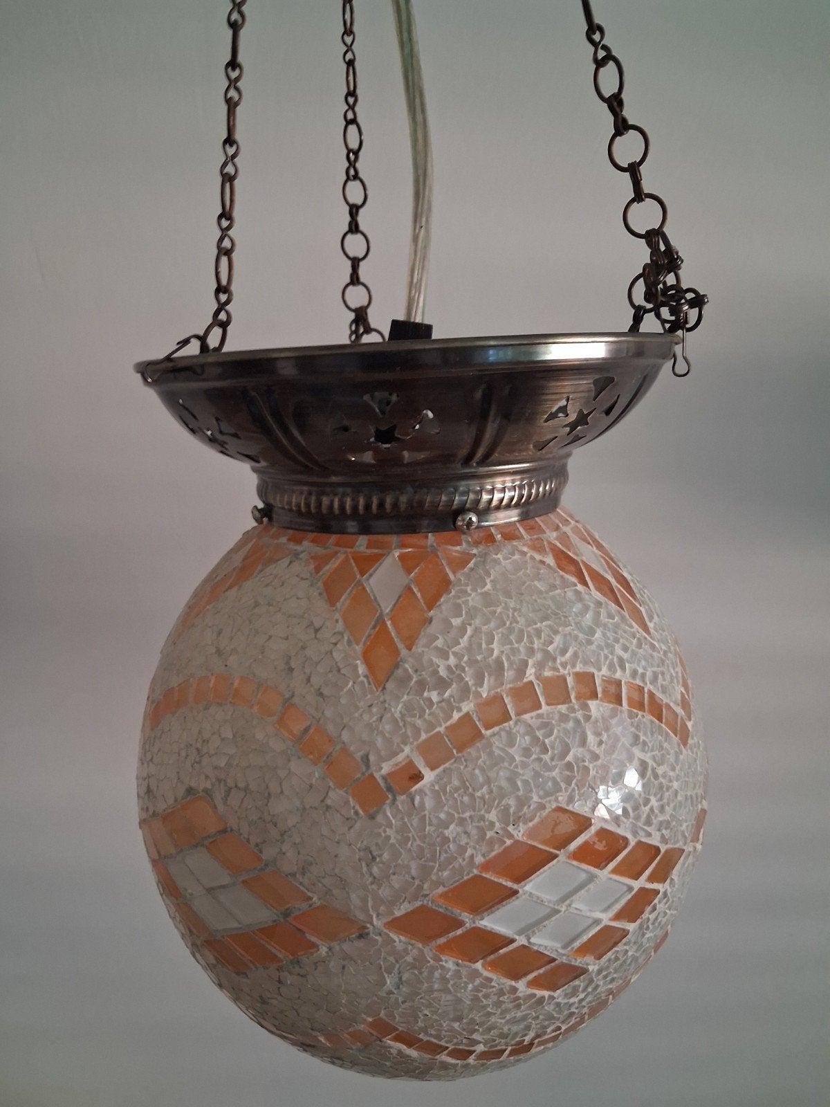 Oosterse Mozaïek Hanglamp - Sfeervolle Verlichting, Huis en Inrichting, Ophalen, Minder dan 50 cm, Gebruikt, Oosters, Bohemian, Etnisch