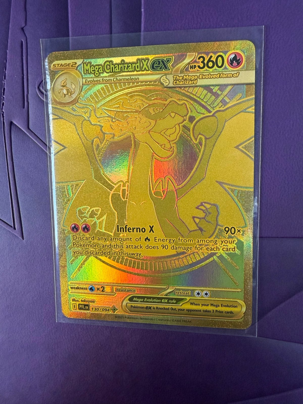 Golden Charizard ex van Phantasmal Flames, Hobby en Vrije tijd, Verzamelkaartspellen | Pokémon, Zo goed als nieuw, Losse kaart