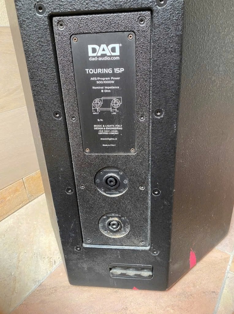 DAD Touring 15P PA Speaker - Versterker - Set, Gebruikt, Party speaker, Ophalen, 150 watt of meer