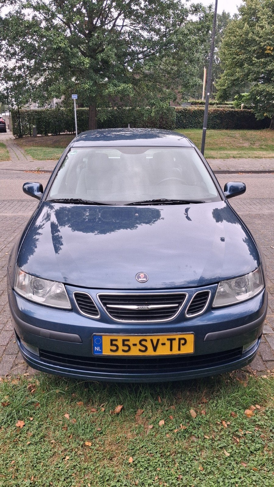 Dè SAAB 9-3 Station tid zo goed als NIEUW ! APK juni 2027., Auto's, Achterwielaandrijving, Beige, Blauw, Leder en Stof