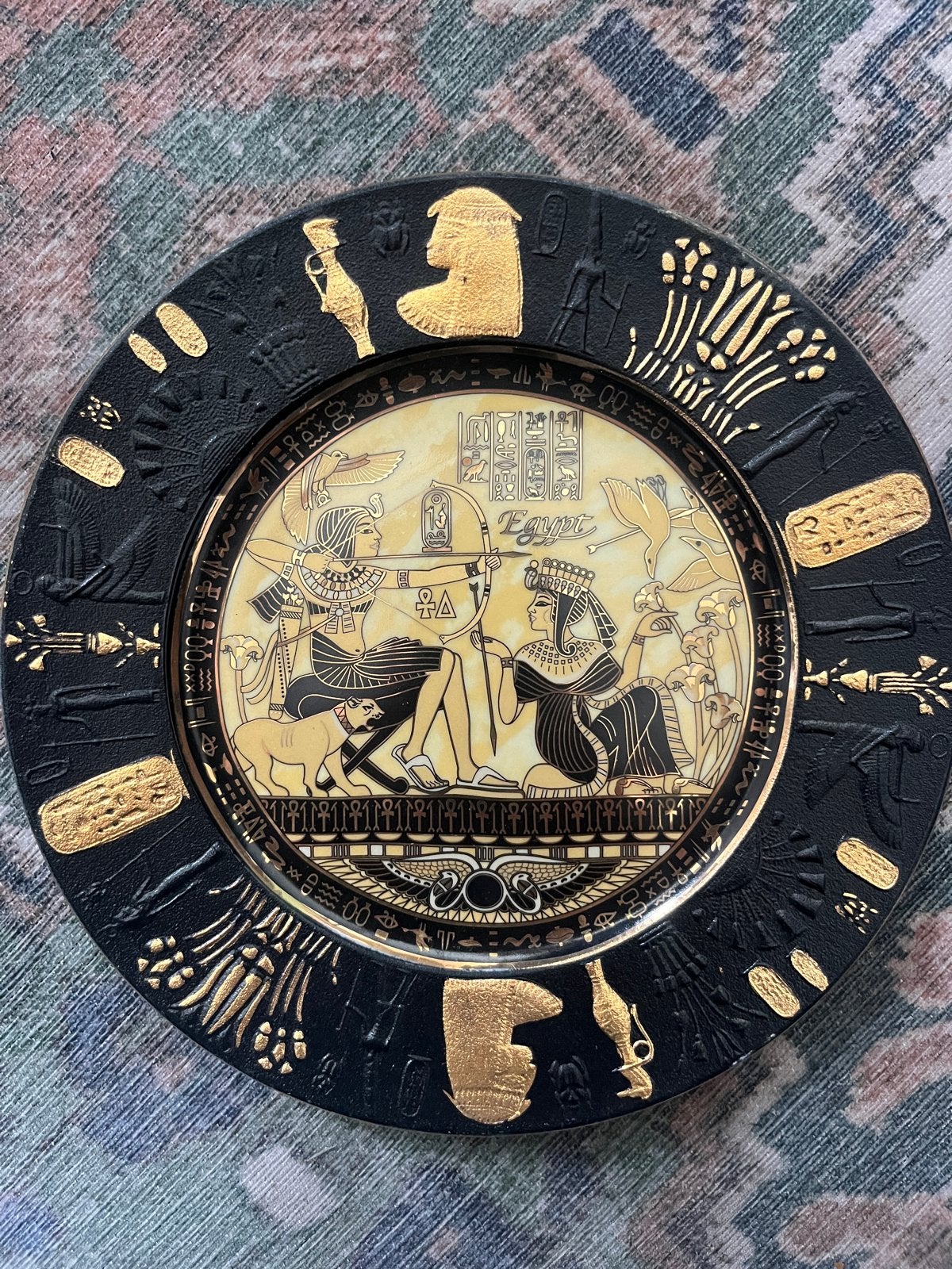 Set van 4 handgeschilderde Egyptische decoratieborden, Ophalen