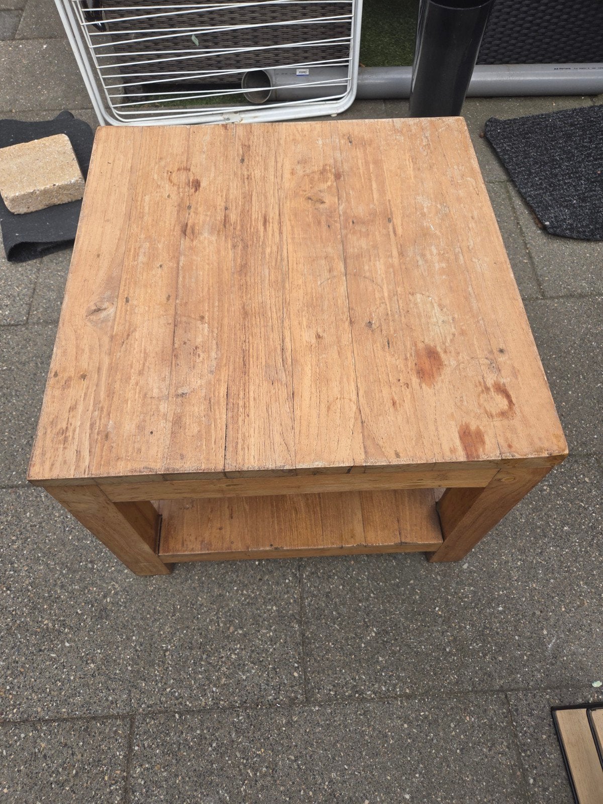 teak salon tafel, Ophalen of Verzenden, Rechthoekig, 100 tot 150 cm, 50 tot 100 cm