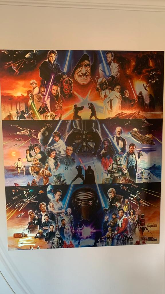 Starwars op geborsteld staal ., Ophalen