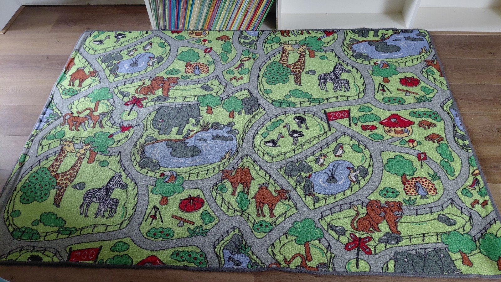 groot Speelkleed met dierentuin thema voor kinderen, Dierentuin, Speelkleed, Kinderkamer, 100 tot 150 cm, Ophalen of Verzenden