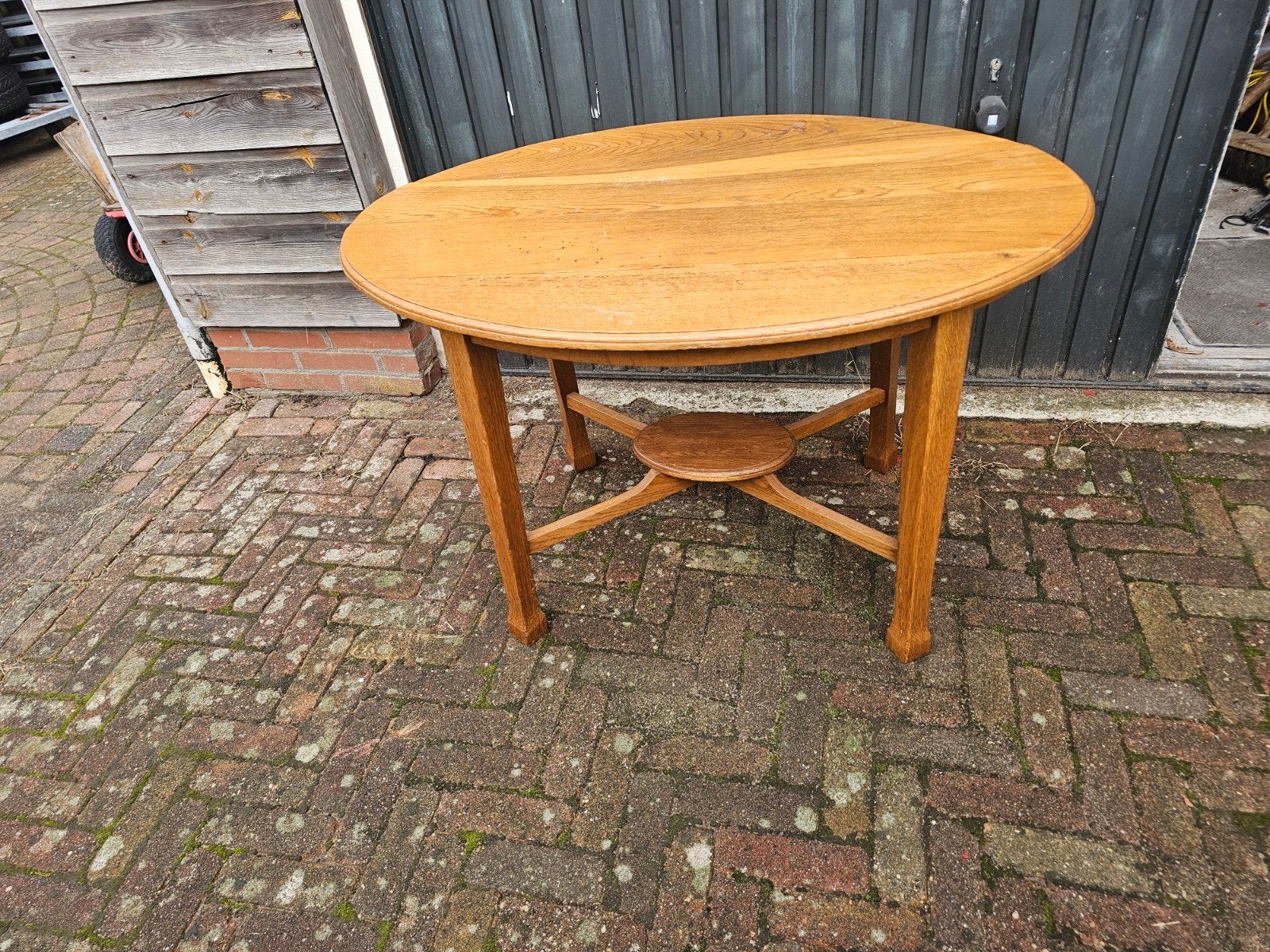 Antieke houten tafel - Eikenhout, Ophalen
