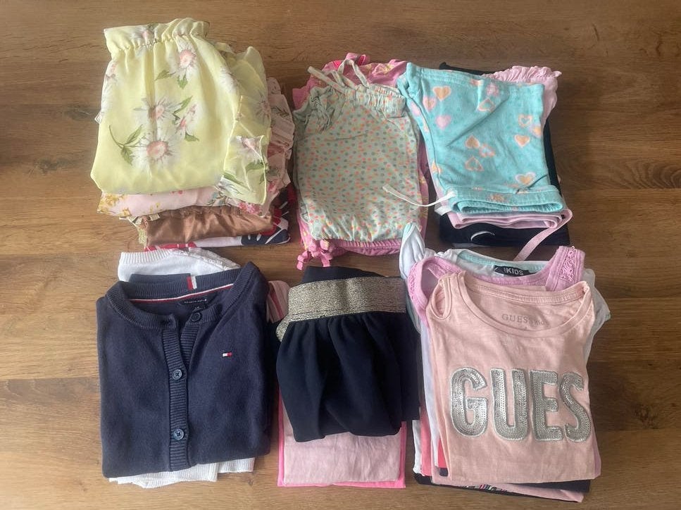 Kledingpakket meisjes maat 116 zomer (29 stuks), Ophalen of Verzenden, Gebruikt, Meisje, Setje