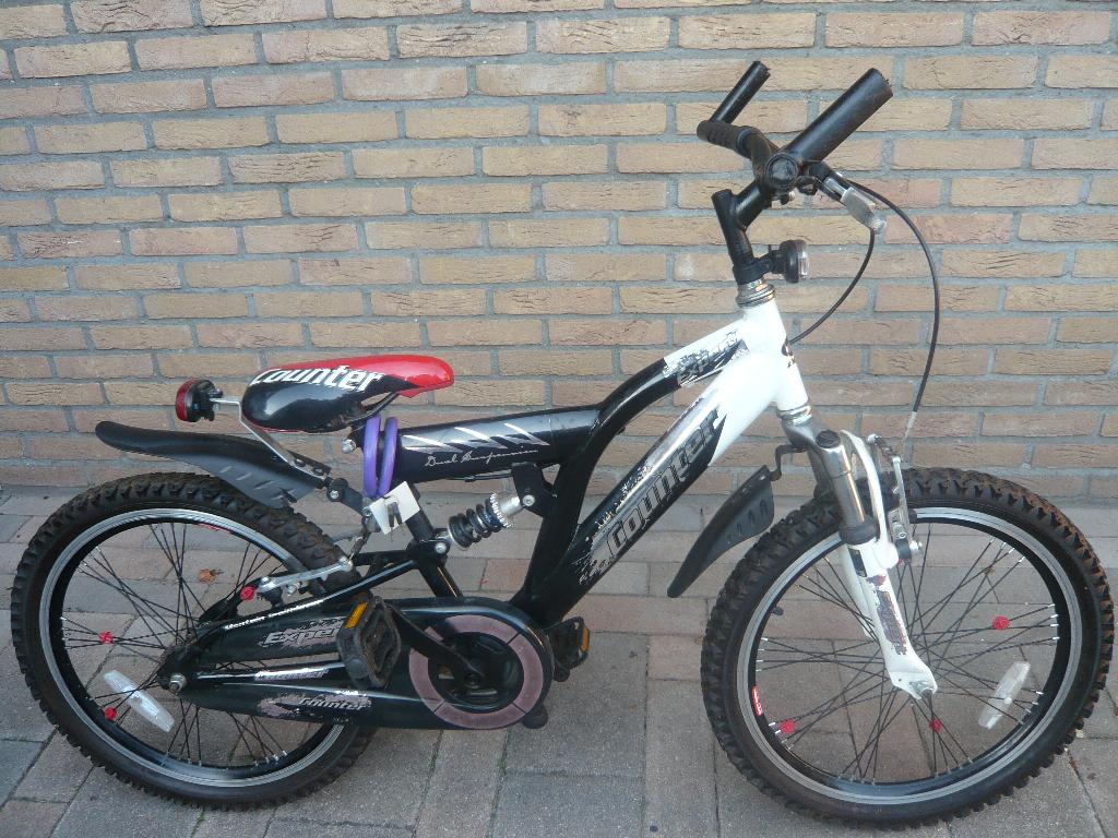 mooie stoere 20 inch counter kinderfiets volledig geveerd, Fietsen en Brommers, Ophalen, Gebruikt, 20 inch