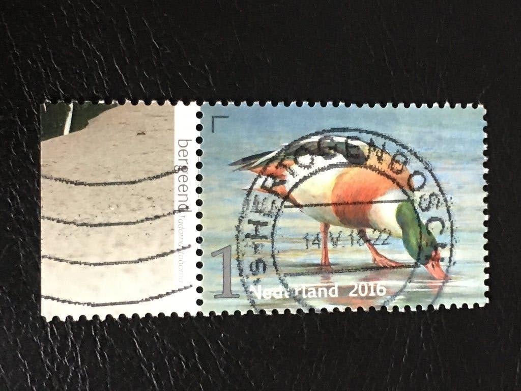 2007 Nederland 2016 NVPH 3403 Griend, Bergeend tab gestempel, Ophalen of Verzenden, Na 1940, Gestempeld