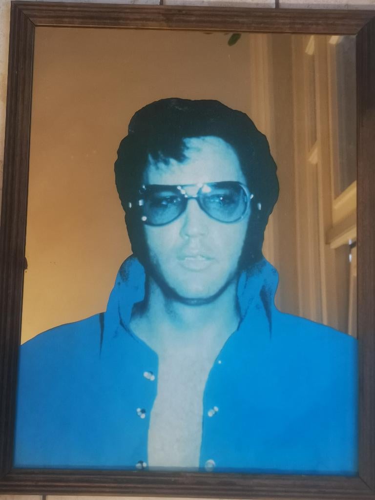 vintage Elvis Presley spiegel muziek 68*50 zanger en acteur, Ophalen of Verzenden, Gebruikt, Boek, Tijdschrift of Artikel