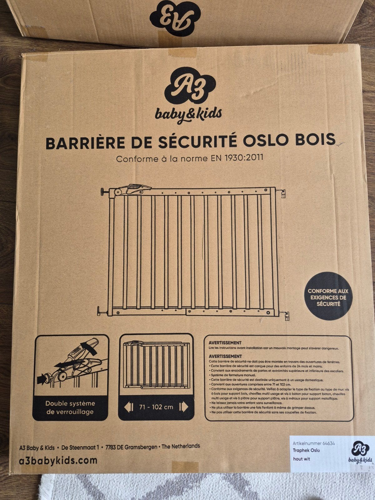 2 Nieuwe A3 Baby & Kids Traphekjes Oslo Hout Wit, Kinderen en Baby's, Ophalen, Nieuw, 100 tot 115 cm, Klemhekje