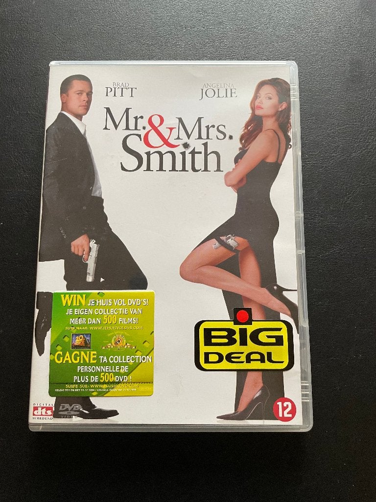 DVD Mr. & Mrs. Smith met Brad Pitt & Angelina Jolie, Engels, Nederlands, Ophalen of Verzenden, Zo goed als nieuw