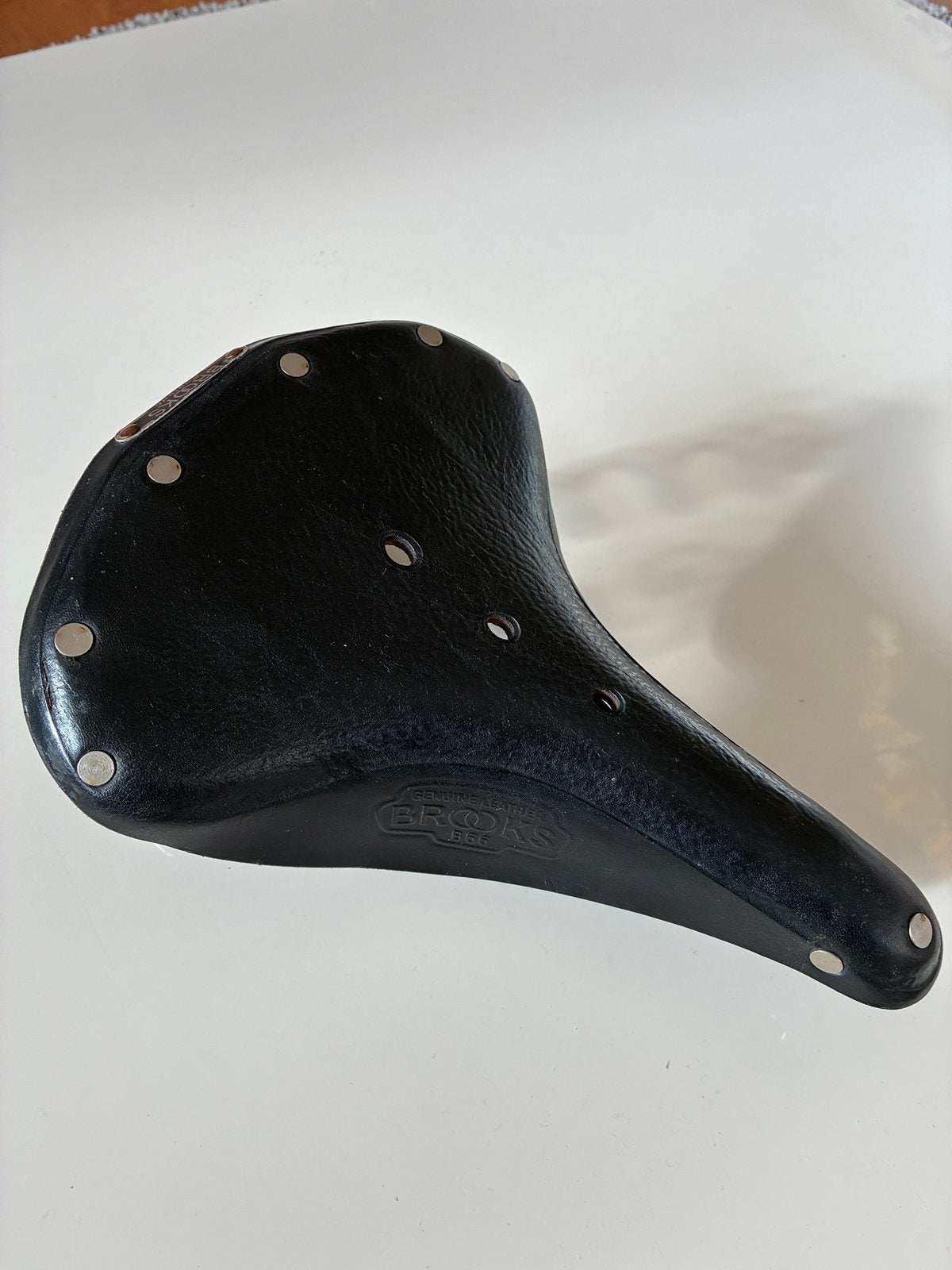 BROOKS B66 fietszadel, zwart in goede en mooie staat, Ophalen of Verzenden, Gebruikt, Zadel, Leer
