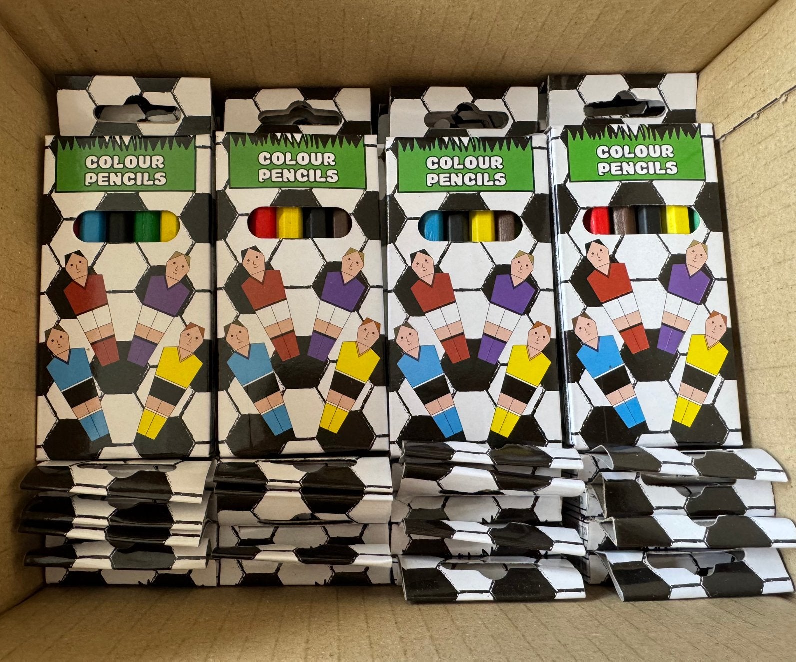 Voetbal kleurpotloden klein | 60x, Ophalen of Verzenden, Nieuw